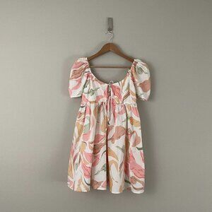 Abercrombie & Fitch Floral Keyhole Babydoll Mini Dress Size Small Petite